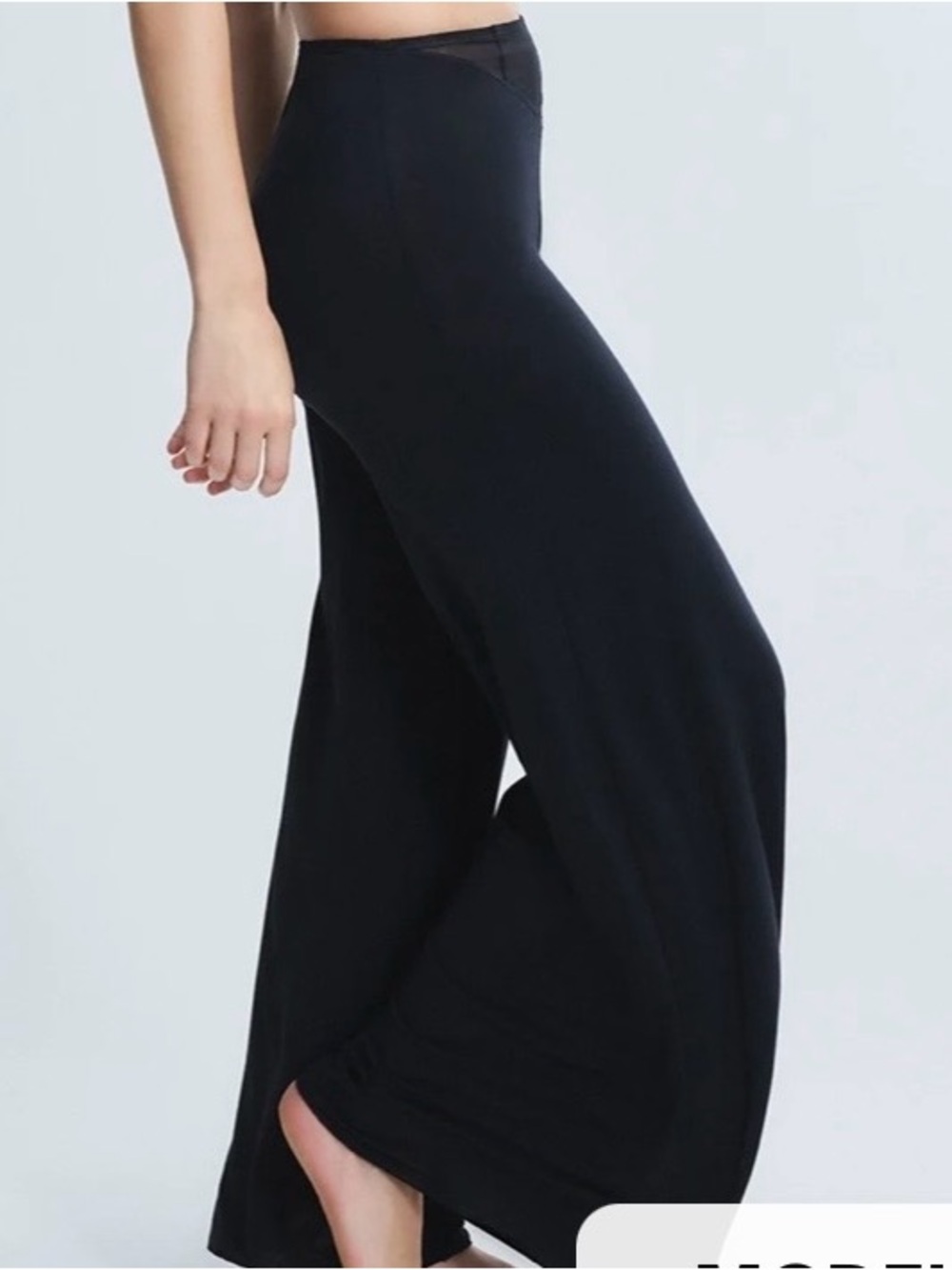 Savage x fenty Aqua hour Black High-Waist Wide Leg Pants with Ruched Back Detail - Picture 4 of 11